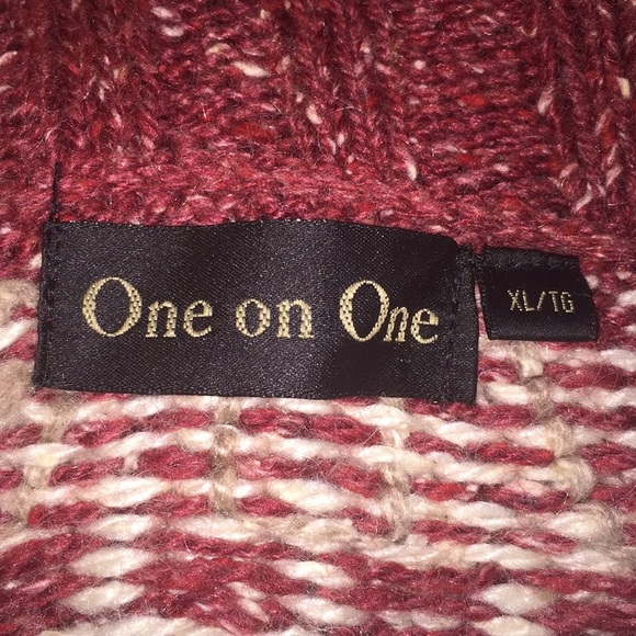 One on One Orange Zip-Up Cardigan Size XL - Picture 7 of 7